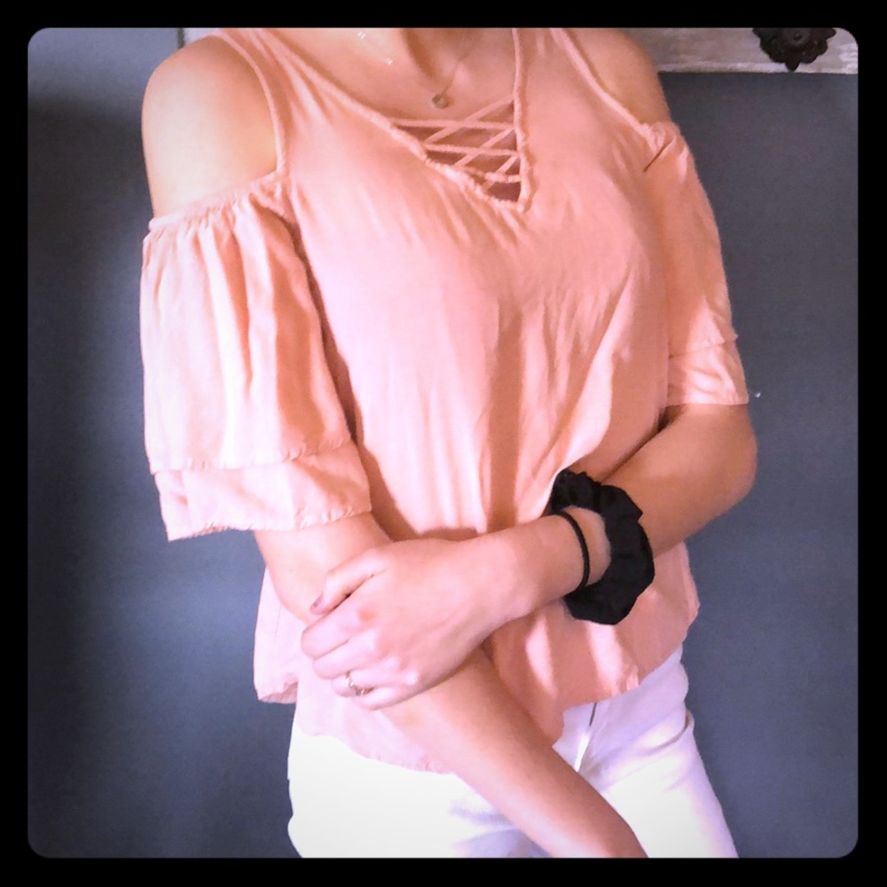 A coral top